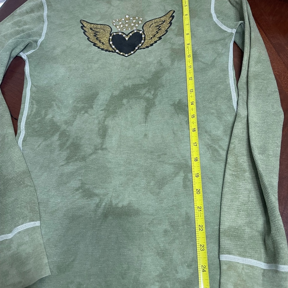 Y2K Yvette Mandell Thermal w Rhinestones!! - Picture 2 of 7